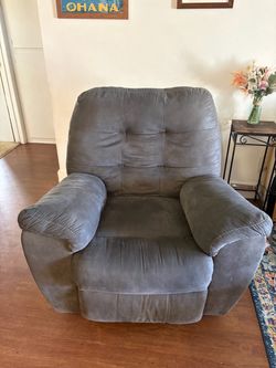 Gray Microfiber Recliner Chair