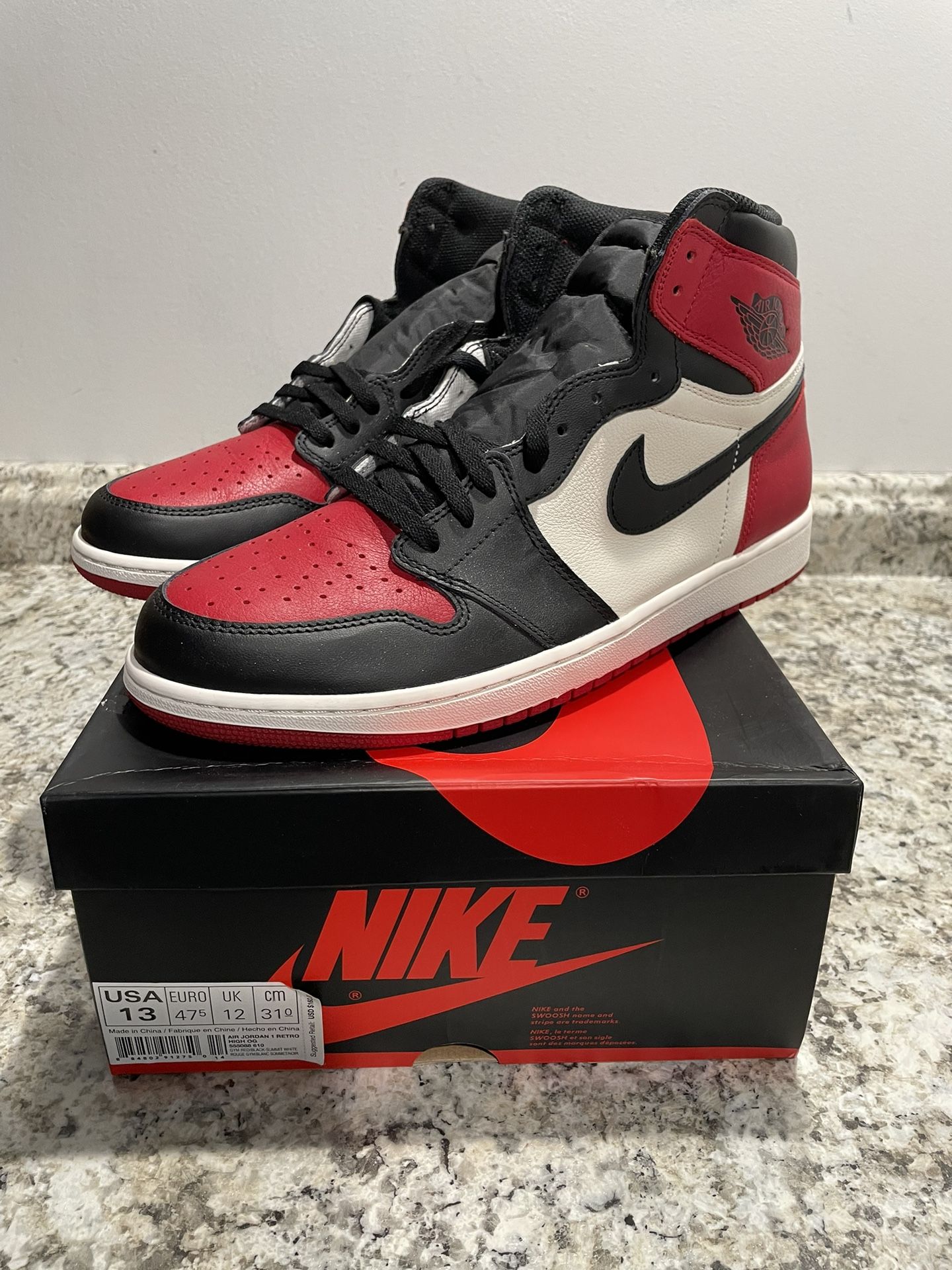 Jordan 1 High OG Bred Toe