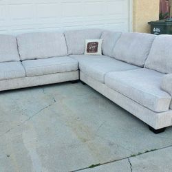 Three Piece Light Grey Sectional Couches Delivery Available 