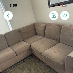 Tan Sectional Comfortable Couch
