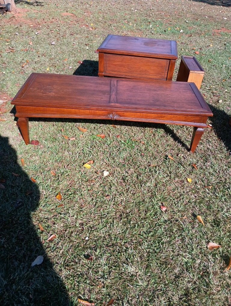Three Piece Antique Gothic Table Sets