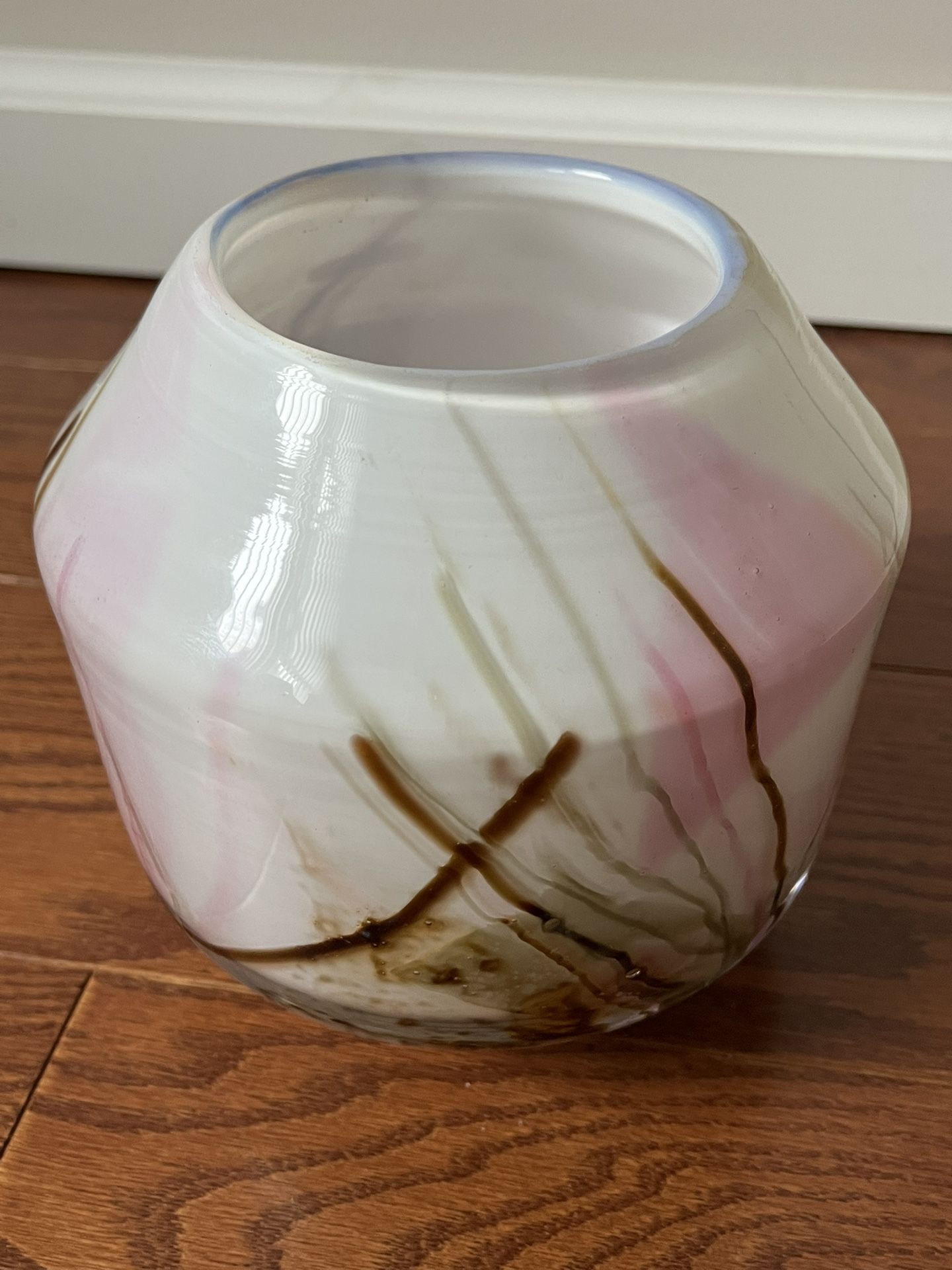 1977 Fostoria Interpretation, Unique, Art Glass Vase From Designer Collection Signed, Dated, And With Original Labels