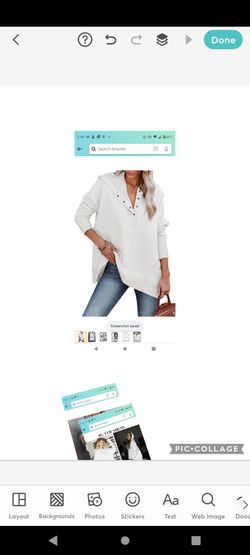 Women's Casual Button Oversized Pullover Sweatshirt Hooded Large