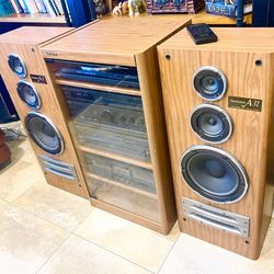1980’s SOUND SYSTEM: 🔊 Amp, Cassette, Turntable, CD Player, Tuner
