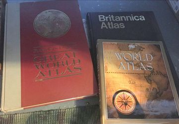 Lot of 3 World Atlas - Reader's Digest, Britannica, AAA