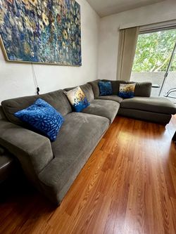 Grey sectional sofa