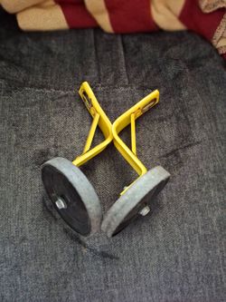 Yellow bicycle training wheels