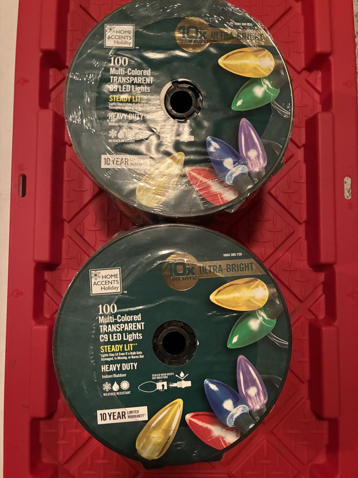 100 Multi-colored  transparent G9 LED lights