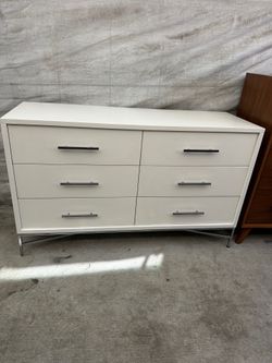 White west elm mid century dresser