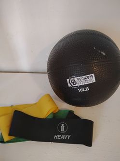 10 lb Slam Nally + 3 Resistance Bands