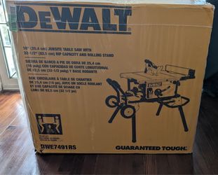 Dewalt table saw 15 Amp Corded 10 in. Job Site Table Saw with Rolling Stand ($700 normally)