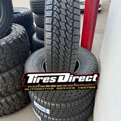 265/70R17 SET OF 4 ALL TERRAIN TIRES WITH INSTALLATION AND BALANCING WE DO FINANCE NO DOWN PAYMENT