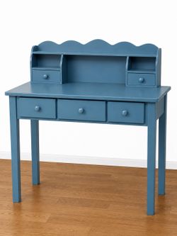 Blue study desk