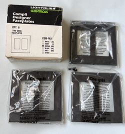 Lightolier Compli Designer Faceplates COM-FP2-BR Brown 2-Gang Wallplates