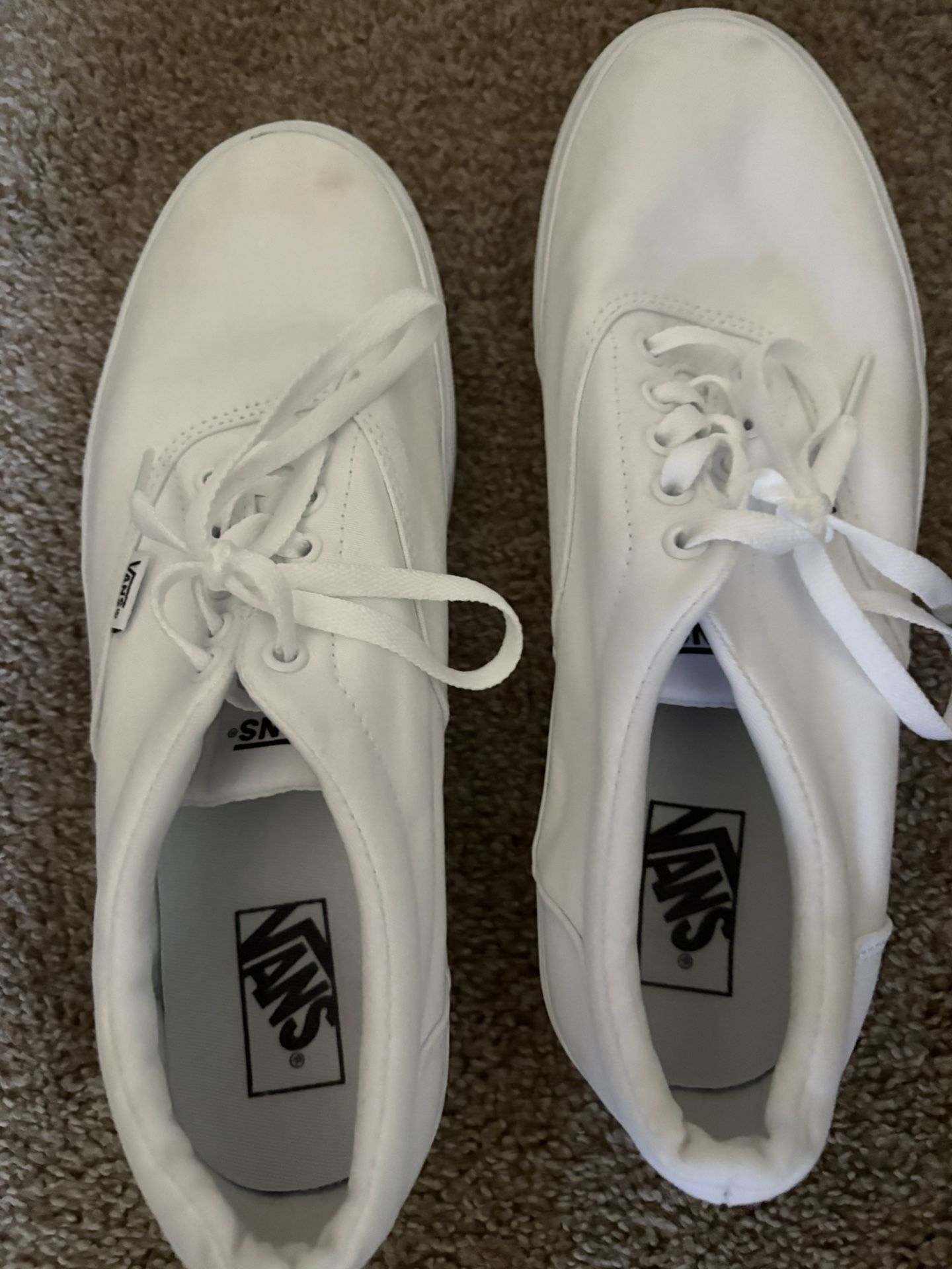 Men’s Triple White Vans Size 11