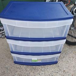 Three Drawer Plastic Storage
