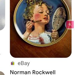 NORMAN ROCKWELL PLATES" MAKING BELIEVE IN THE MIRROR"