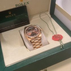 Rolex President Day-Date 40 Rose Gold Chocolate 228235