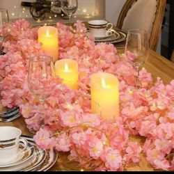 2M 20LEDs Cherry Blossom String Light Garland Artificial Flower Vines Fairy Lights for Bedroom Wedding Party Holiday Decoratio