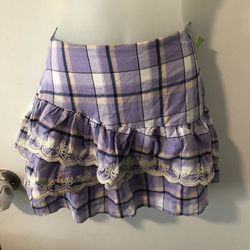 Size Small Plaid Mini Skirt 