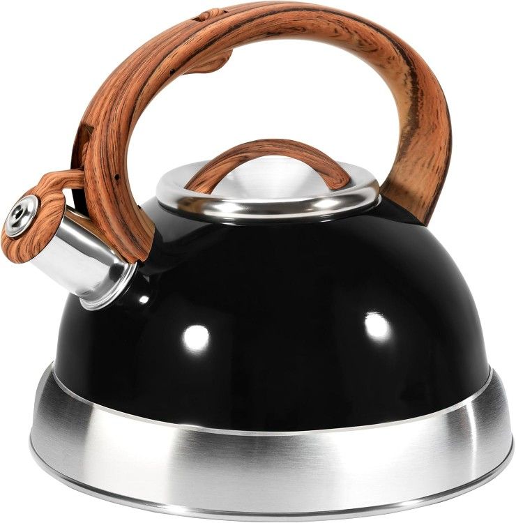 3L Stainless Steel Whistling Tea Kettle – Anti-Heat Handle D2