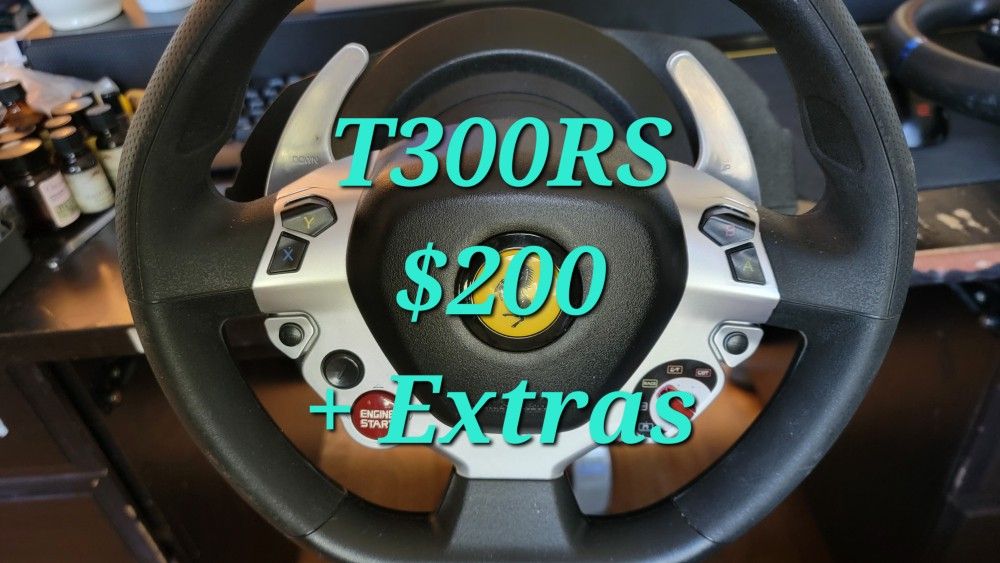 Thrustmaster T300RS (PS5 & PS4) + Ferrari 458 Italia Wheel *Includes Extra Pedal Set *Make Offer*