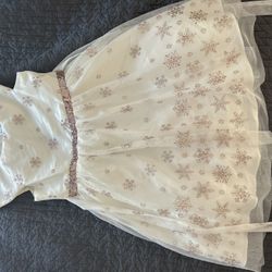 Girls Ivory And Rose Gold Dress