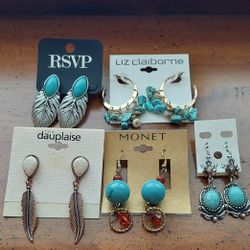 Assortment 5 Pair of Pierced Earrings (NWT)