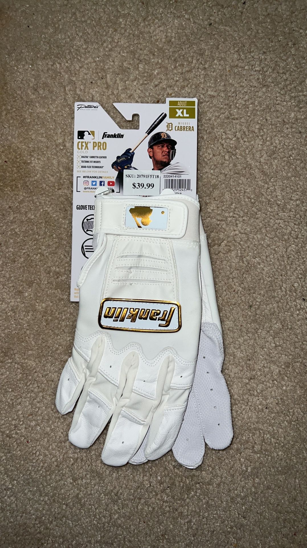 Adult XL Batting Gloves Miguel Cabrera Baseball