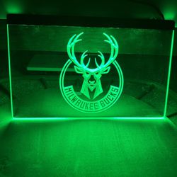 Milwaukee Bucks LED Neon Sign 8x12”