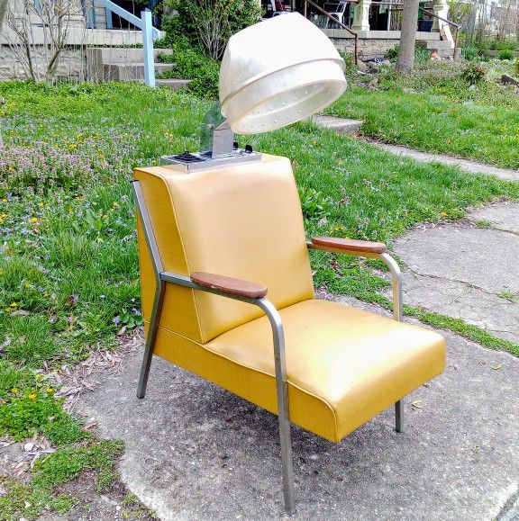 Vintage Mid-Century Modern Hooded Hair-Dryer Chair - First Lady by Belvedere - Works well!


