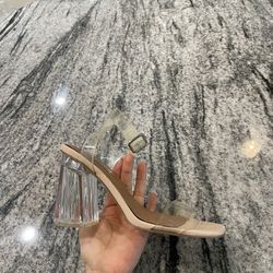 Steve Madden clear heels