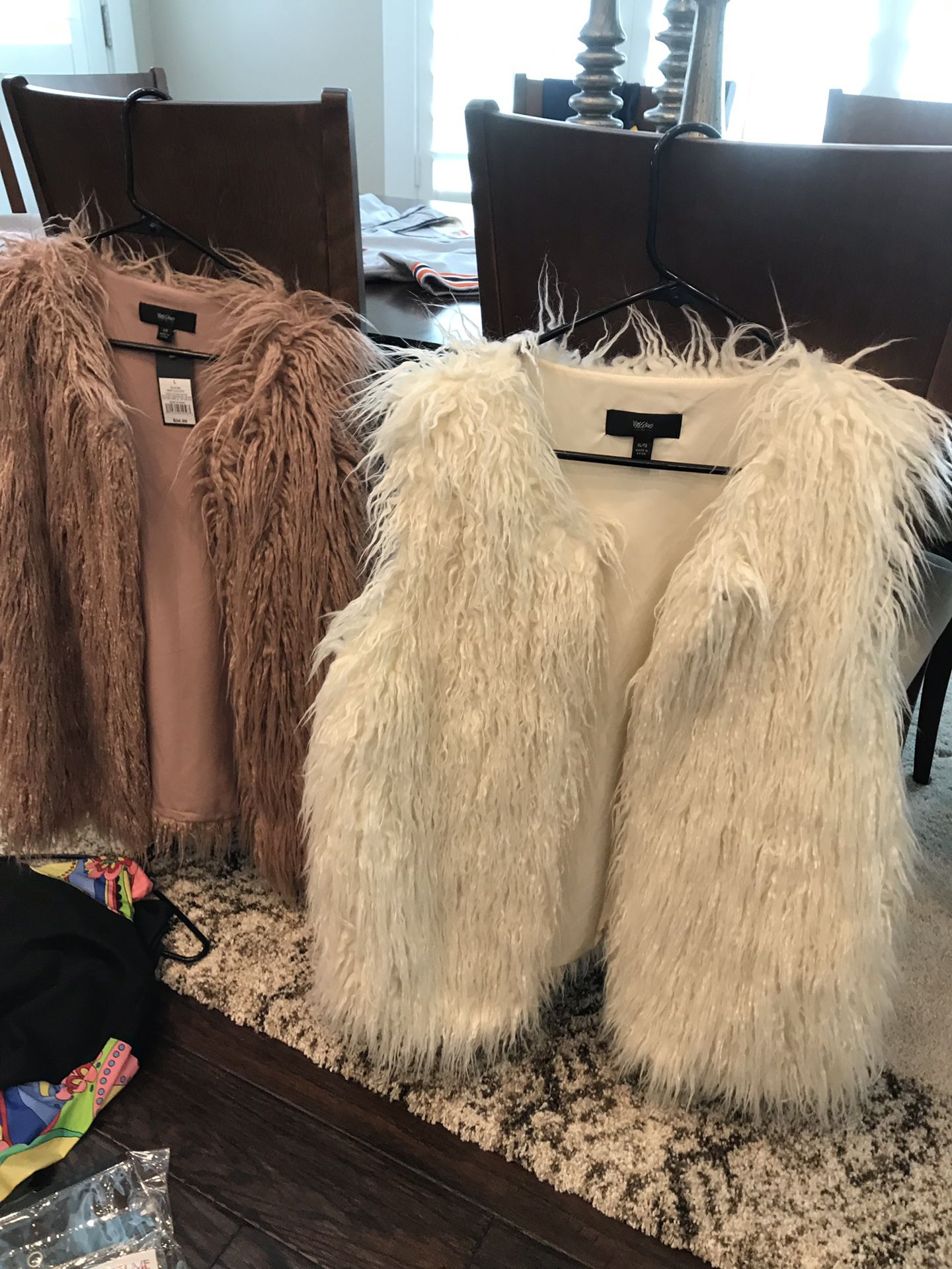 Several Faux Fur (Various Colors) Jackets and Vests (Priced PER Item)