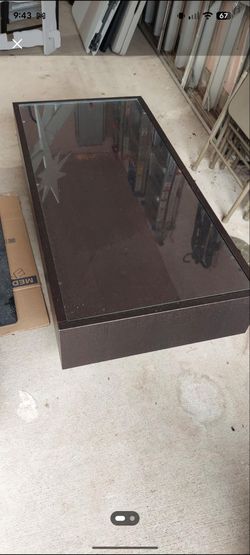 Ikea Ramvik Glass-Top Coffee Table w/ Storage Drawers