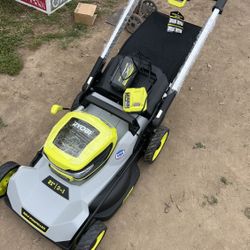 RYOBI 40V HP Brushless 21 in. Battery Walk Behind Push Lawn Mower with 7.5 Ah Battery and Rapid Charger