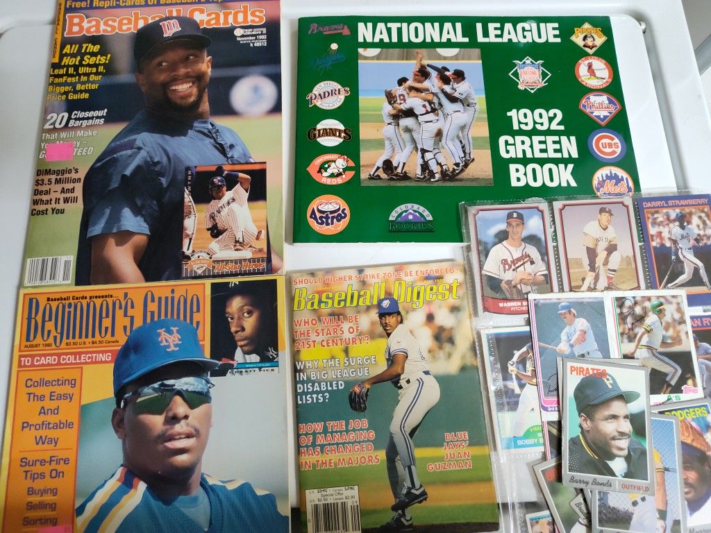 1990s MLB Baseball Mags And Books And Promo Cards