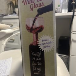 Novelty wine Glass, Gag Gift. Brand New, Never Used 