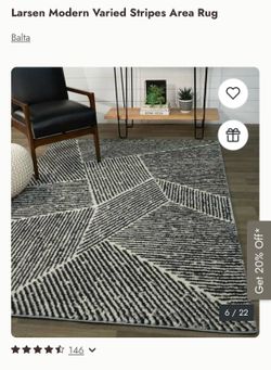 Area Rug 5’ 3” x 7’