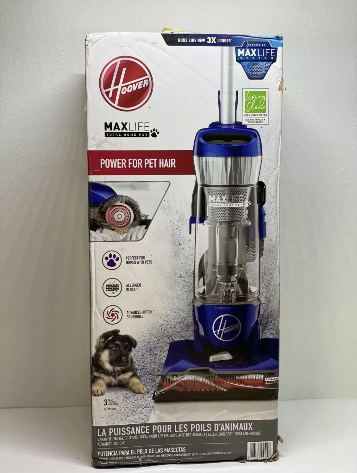 Hoover Total Home Pet Bagless Upright Vacuum, UH74100