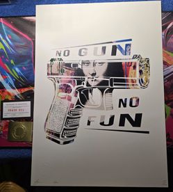Original banksy print. With c o a an extra stamp.