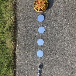 Metal Sun Wind Spinner / Bird Deterrent - New