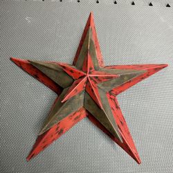 Rustic Metal Barn Star Wall Decor Set – Distressed Farmhouse Style