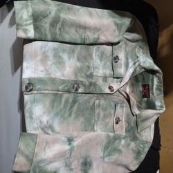   Tie-Dye Button-Up 'Black Label' By C'EST TOI Shacket