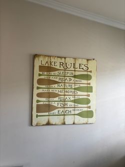 Lake Rules Wall Decor