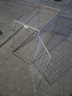 Vintage Metal Dog Crate