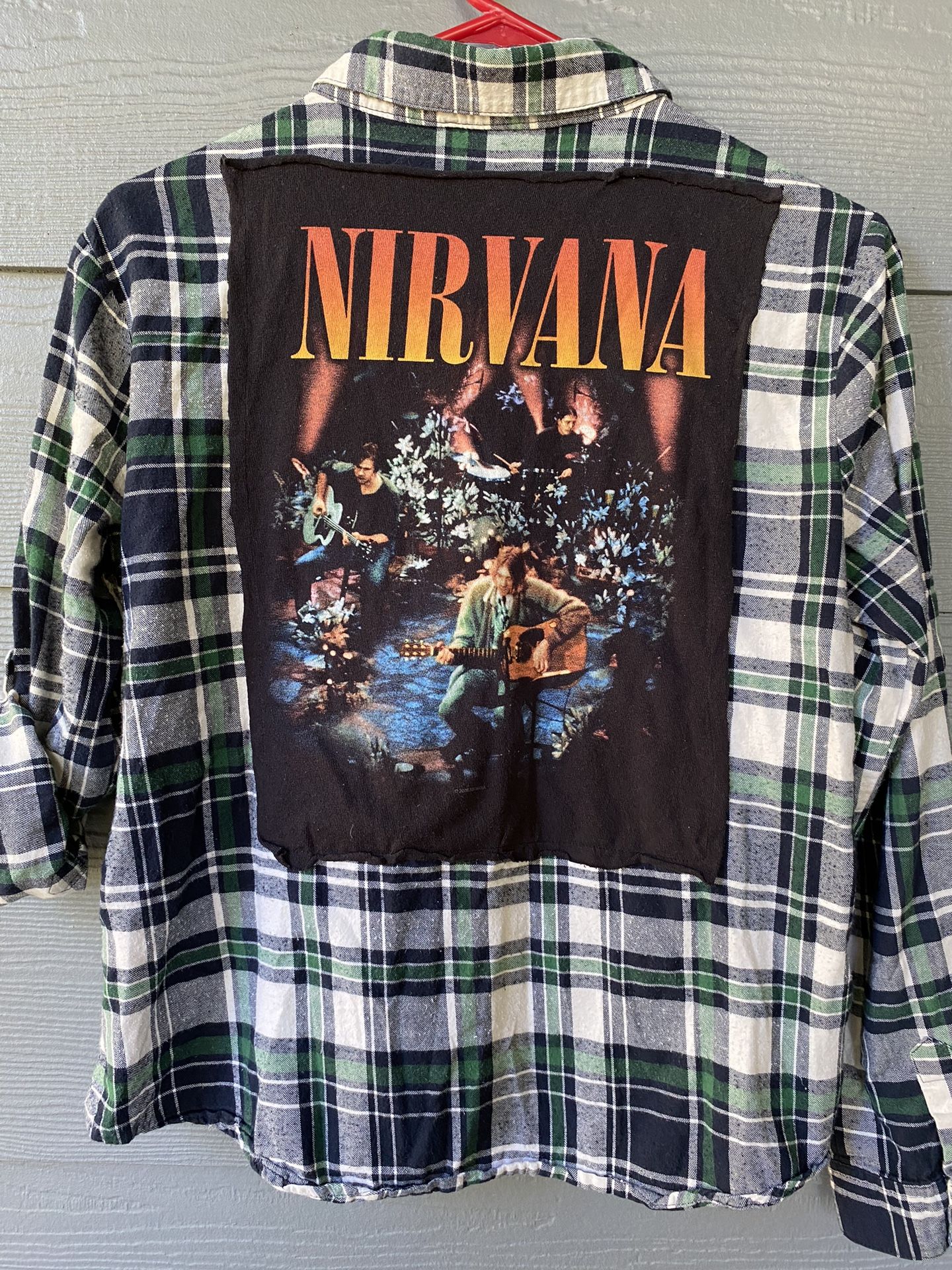 Vintage Nirvana MTV Unplugged Flannel Shirt 2008 Kurt Cobain Women’s Size M