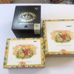 Dominican Republic Lot Of 3 Cigar Boxes