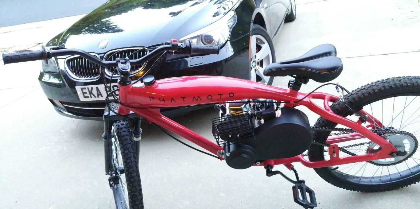 PHATMOTO Rover - 79cc Motorized Bicycle 7-Speed (Red)