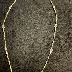 Sapphire Station Necklace 