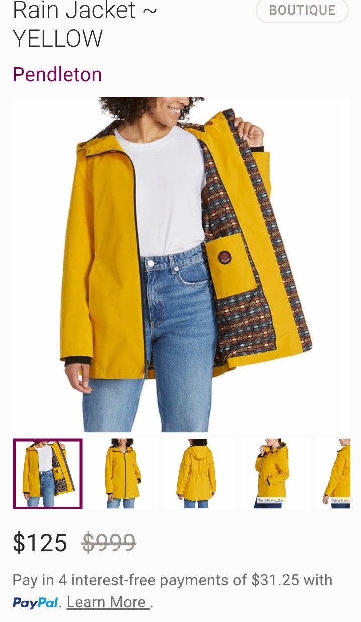 Pendleton Raincoat XL